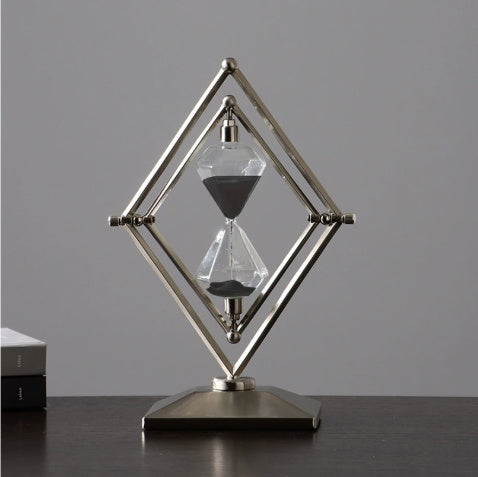 Glass Sand Clock Timer Metal Ornaments