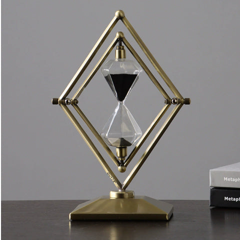 Glass Sand Clock Timer Metal Ornaments
