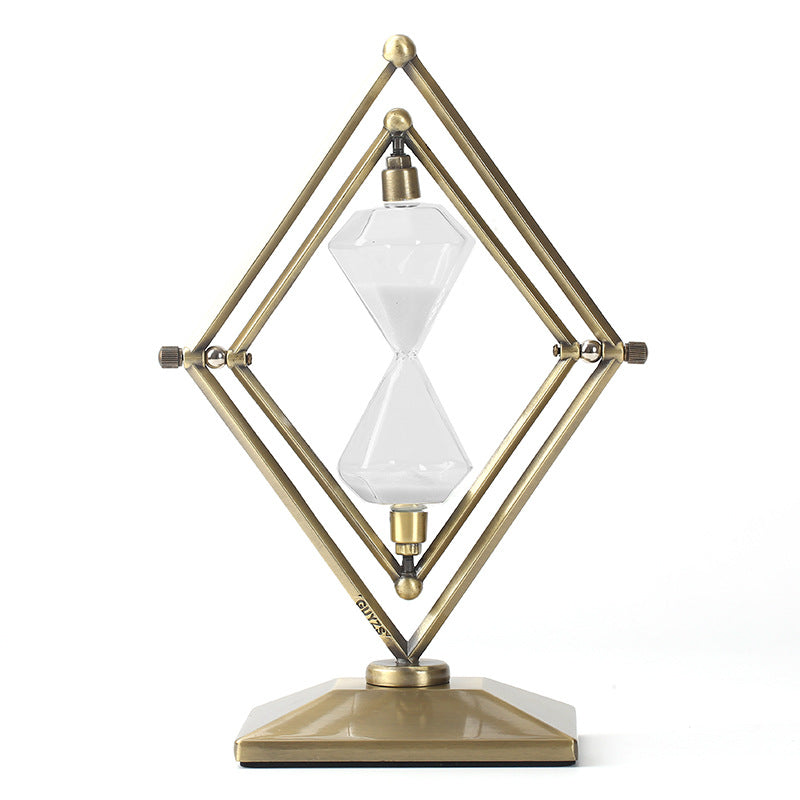 Glass Sand Clock Timer Metal Ornaments
