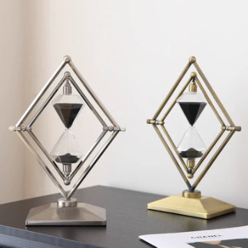 Glass Sand Clock Timer Metal Ornaments
