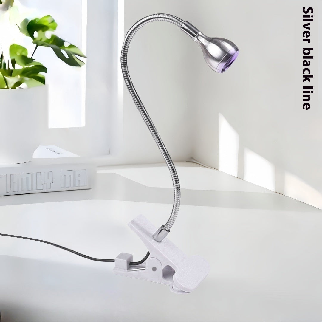 Goose Neck Nail Lamp USB Clip 395 Phototherapy Lamp Nail Polish UV Glue Curing Lamp Purple Light Lamp Nail Art Straight Lamp