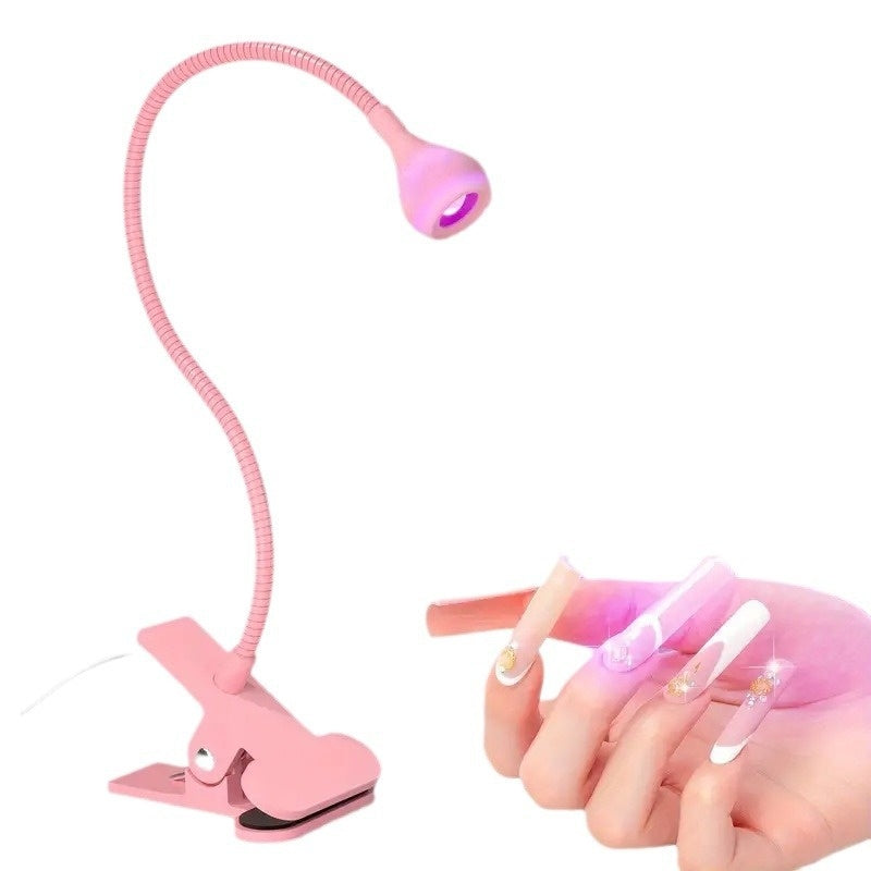 Goose Neck Nail Lamp USB Clip 395 Phototherapy Lamp Nail Polish UV Glue Curing Lamp Purple Light Lamp Nail Art Straight Lamp